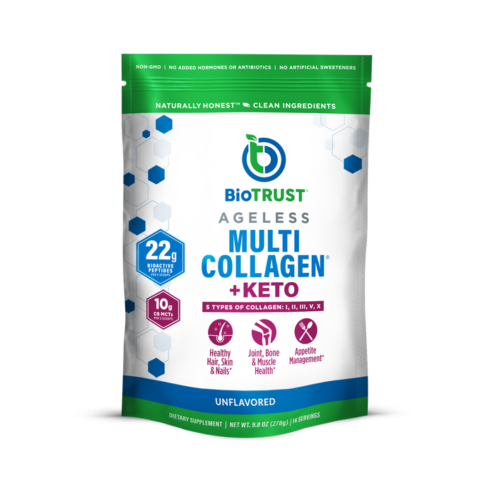 Ageless Multi-Collagen® + Keto – Premium Keto Collagen Powder