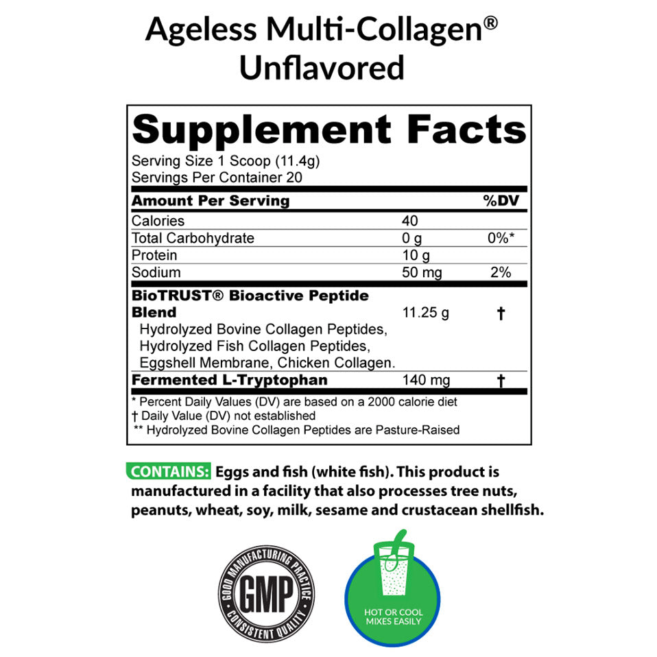 UNFLAVORED AGELESS MULTI-COLLAGEN® PROTEIN POWDER - Image 2 of 3