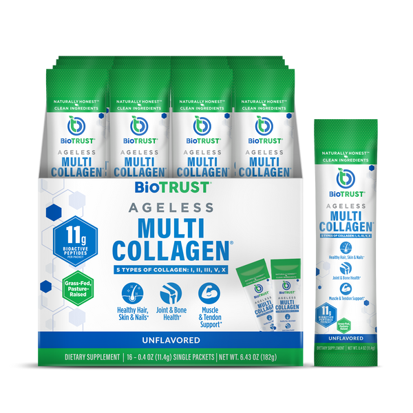 AGELESS MULTI-COLLAGEN® PROTEIN POWDER UNFLAVORED STICK PACK