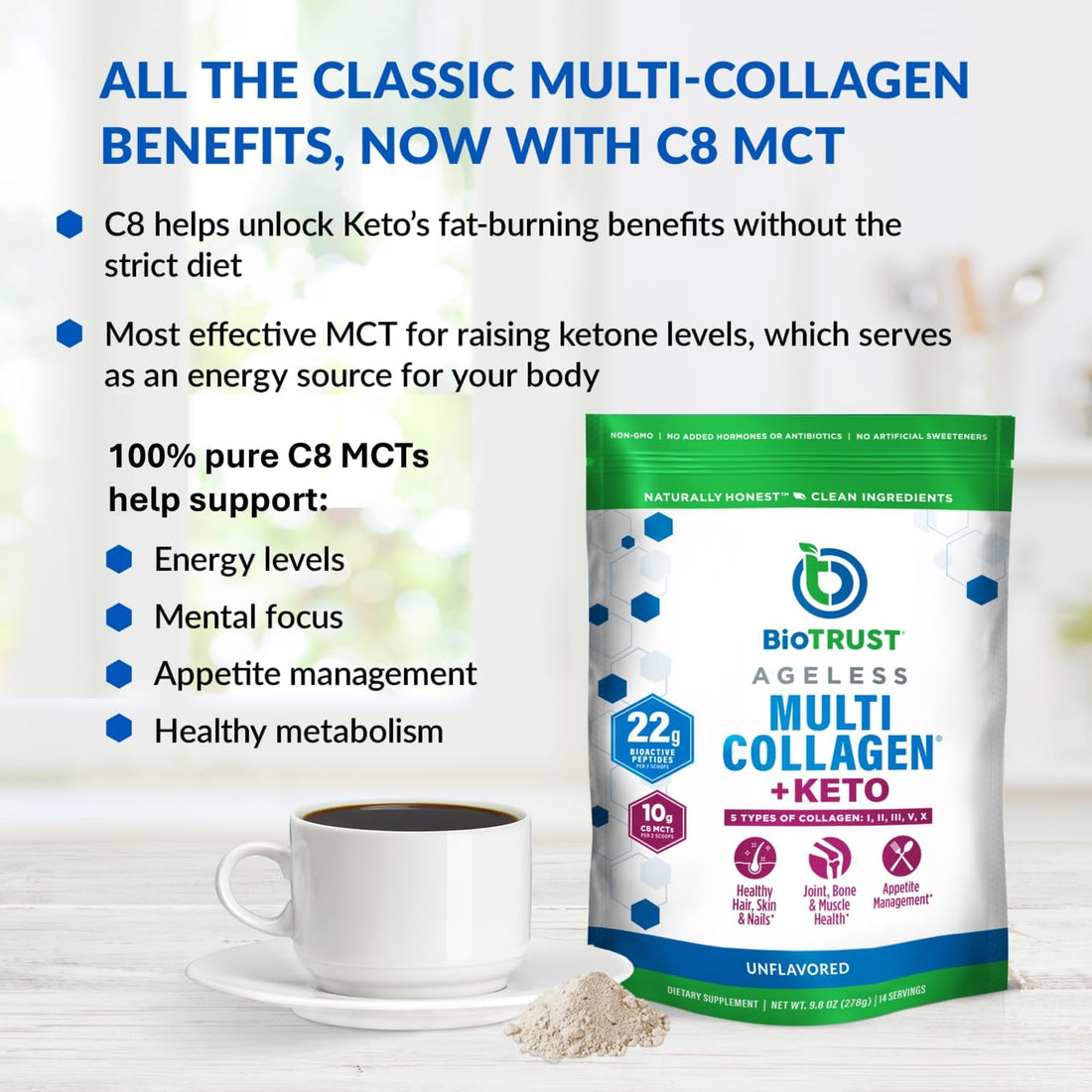 Ageless Multi-Collagen® + Keto – Premium Keto Collagen Powder - Image 6 of 9