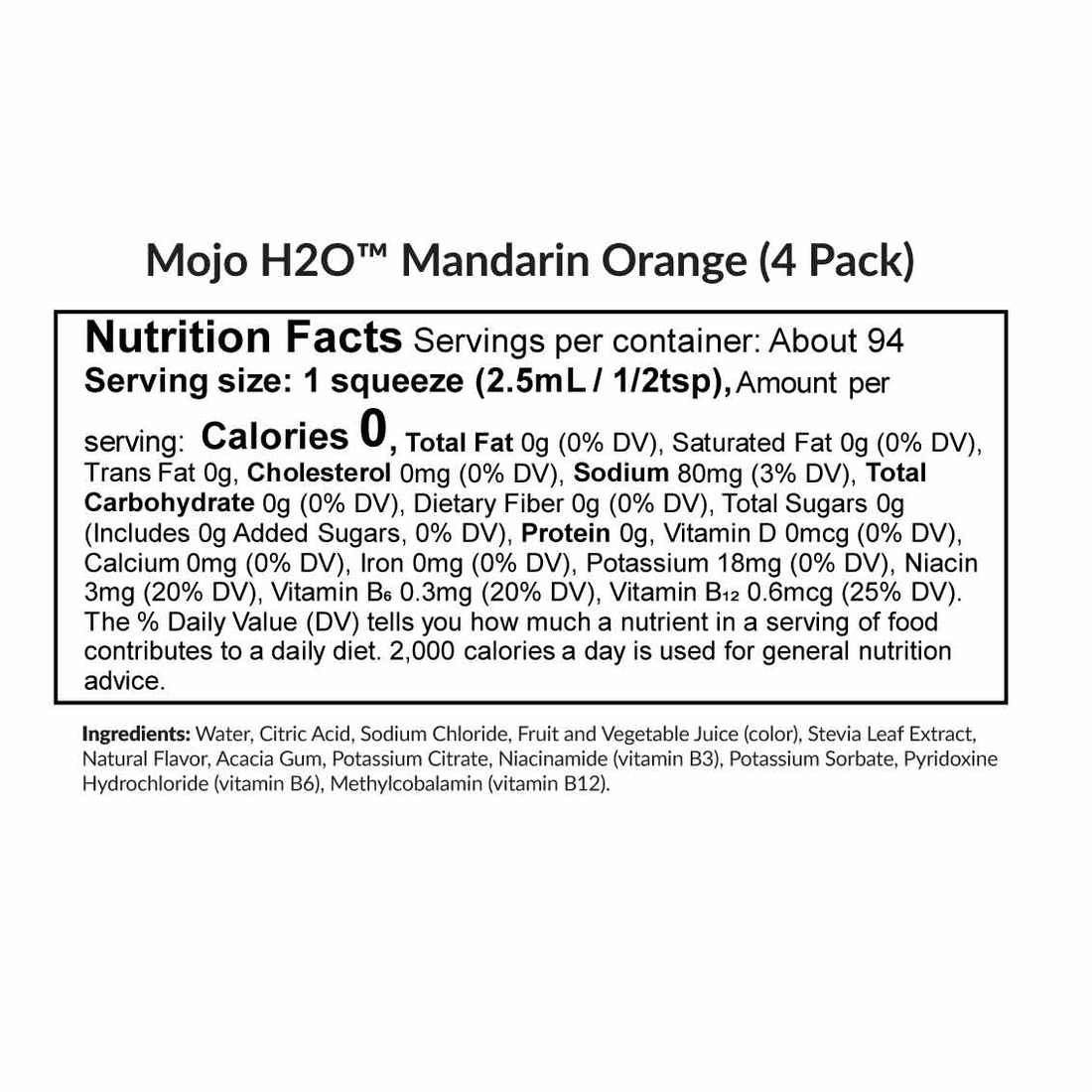 Mojo H2O™ - Manderine Orange (6 Pack) - Image 2 of 4