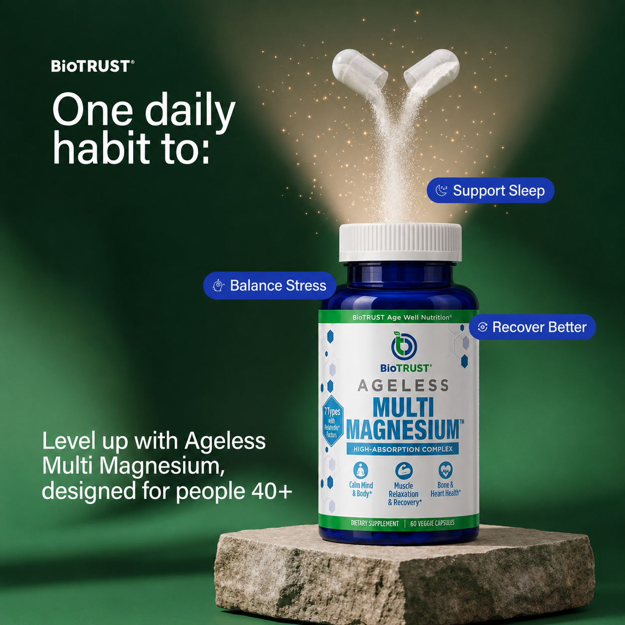 Ageless Multi Magnesium — one daily habit