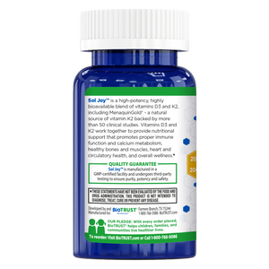 SOL JOY™ — HIGH-POTENCY VITAMIN D3 + K2 SUPPLEMENT