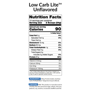 LOW CARB LITE™ PROTEIN POWDER  — GRASS-FED WHEY ISOLATE