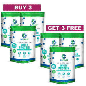 BUY 3 GET 3 FREE<br>LOW CARB LITE™ UNFLAVORED PROTEIN POWDER