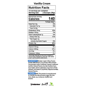 BioTRUST Low Carb Vanilla Cream Nutrition Facts