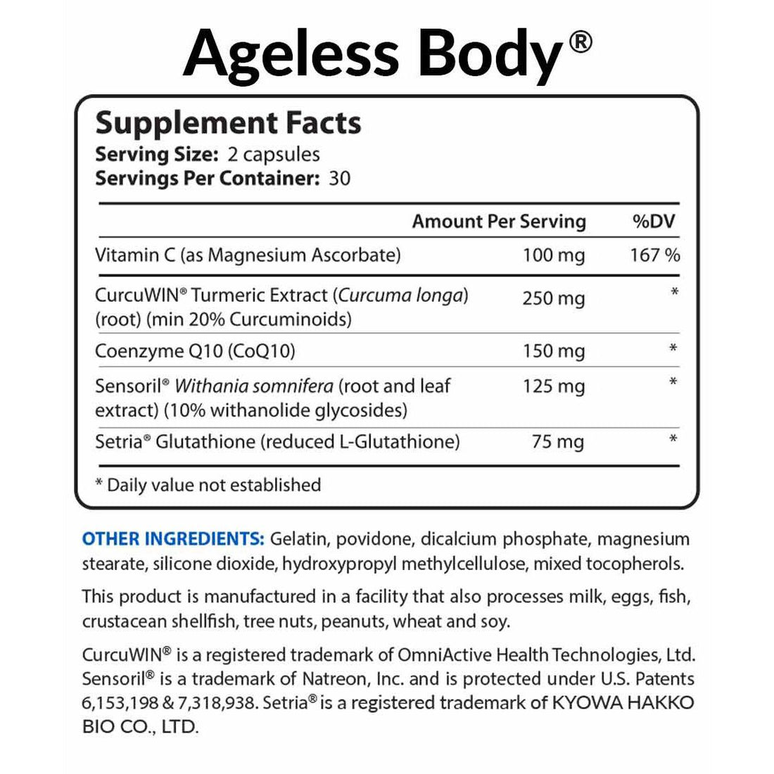Ageless Body® — Healthy Aging Support Formula - Image 2 of 2