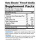 Keto Elevate French Vanilla Supplement Facts