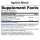 Ageless Biome Supplement Facts