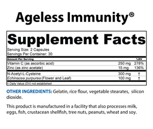 Ageless Immunity Supplement Facts
